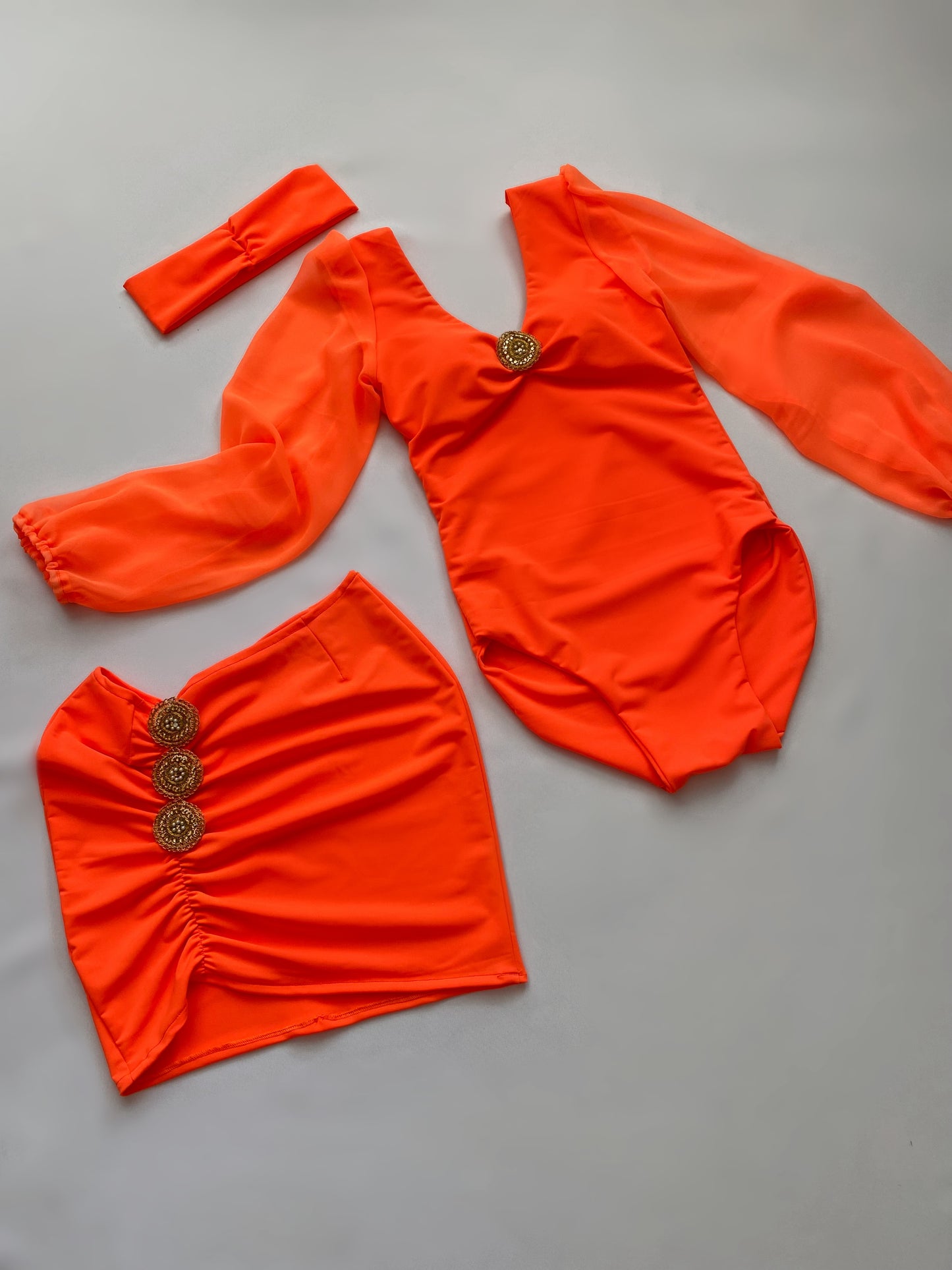 PORTIA Set in HOT ORANGE