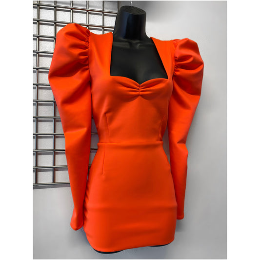 NATASHA dress in HOT ORANGE