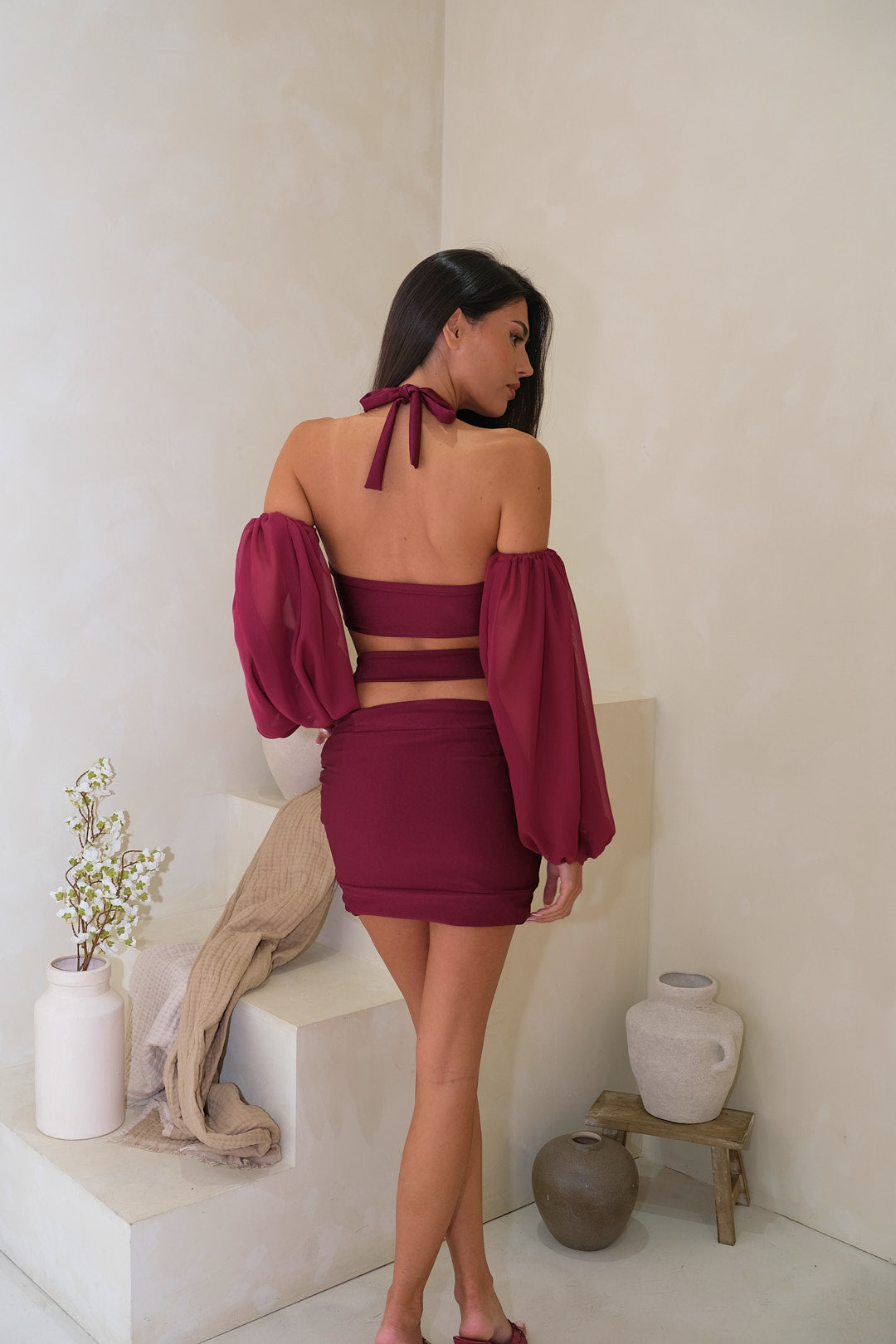 PAMELA Set in CHERRY RED
