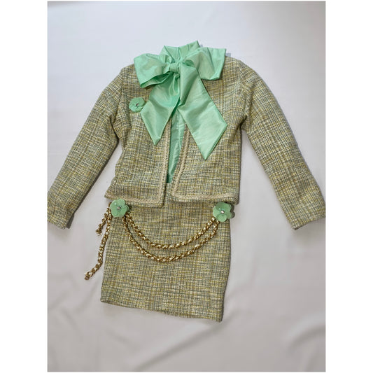 MADEMOISELLE Jacket in LATTE & MATCHA TWEED