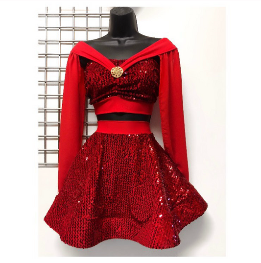 EMILIO set in RED SEQUIN