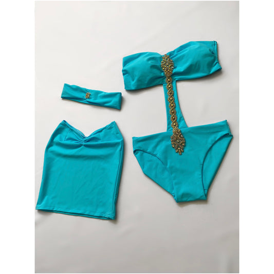 PRIYA set in OCEAN BLUE